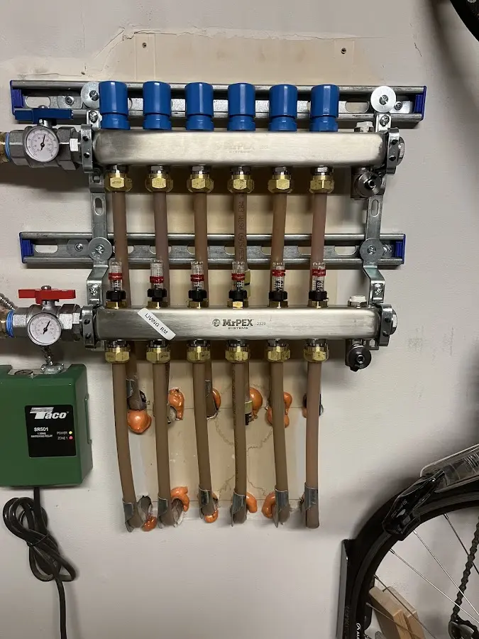 Plumber performing Gas Line Installation at a residential property in Townsend